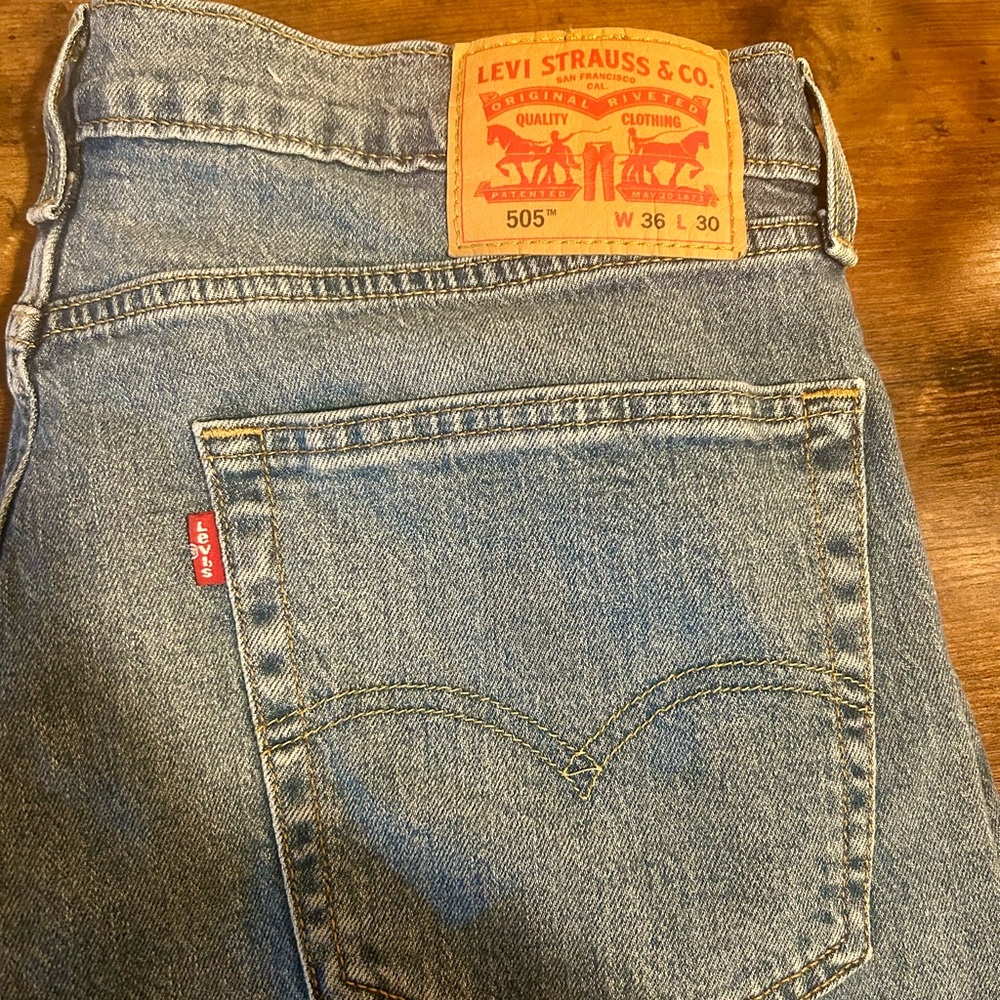 Levi's Straight Fit Denim Jeans - Classic Blue